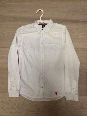 U.S. polo Assn USPA Polka dot poplin button down shirt
